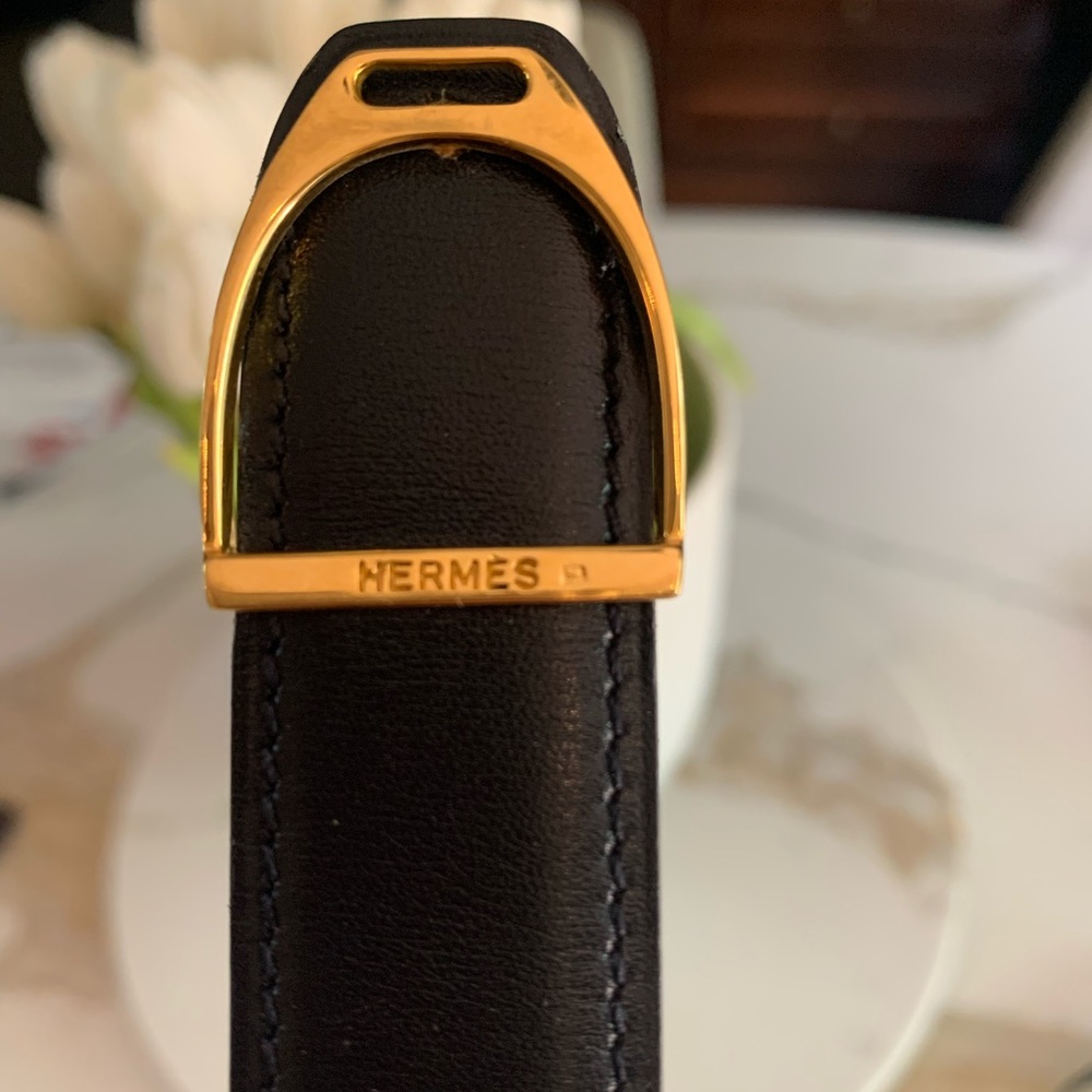 Hermes mens reversible belt 44 inches never worn